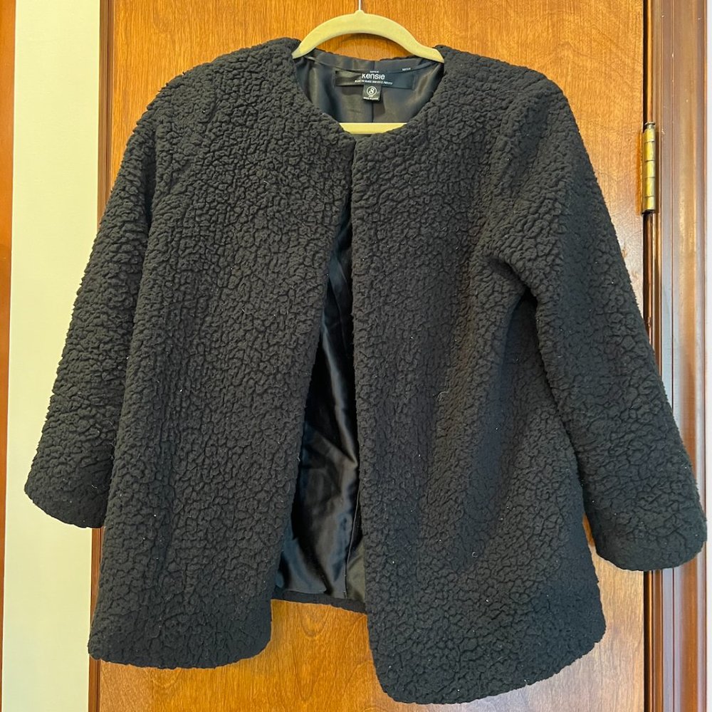 Kensie Faux Fur Jacket with pockets